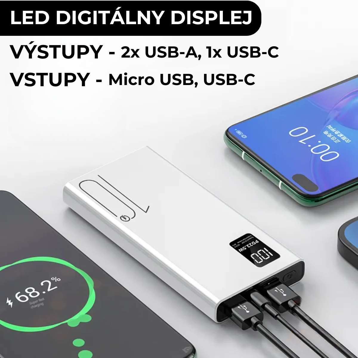 Powerbank 10000 mAh - Fast Charge
