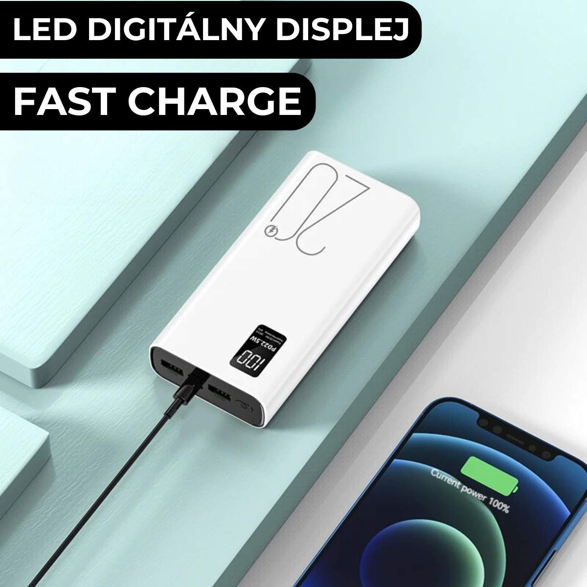 Powerbank 20000 mAh - Fast Charge
