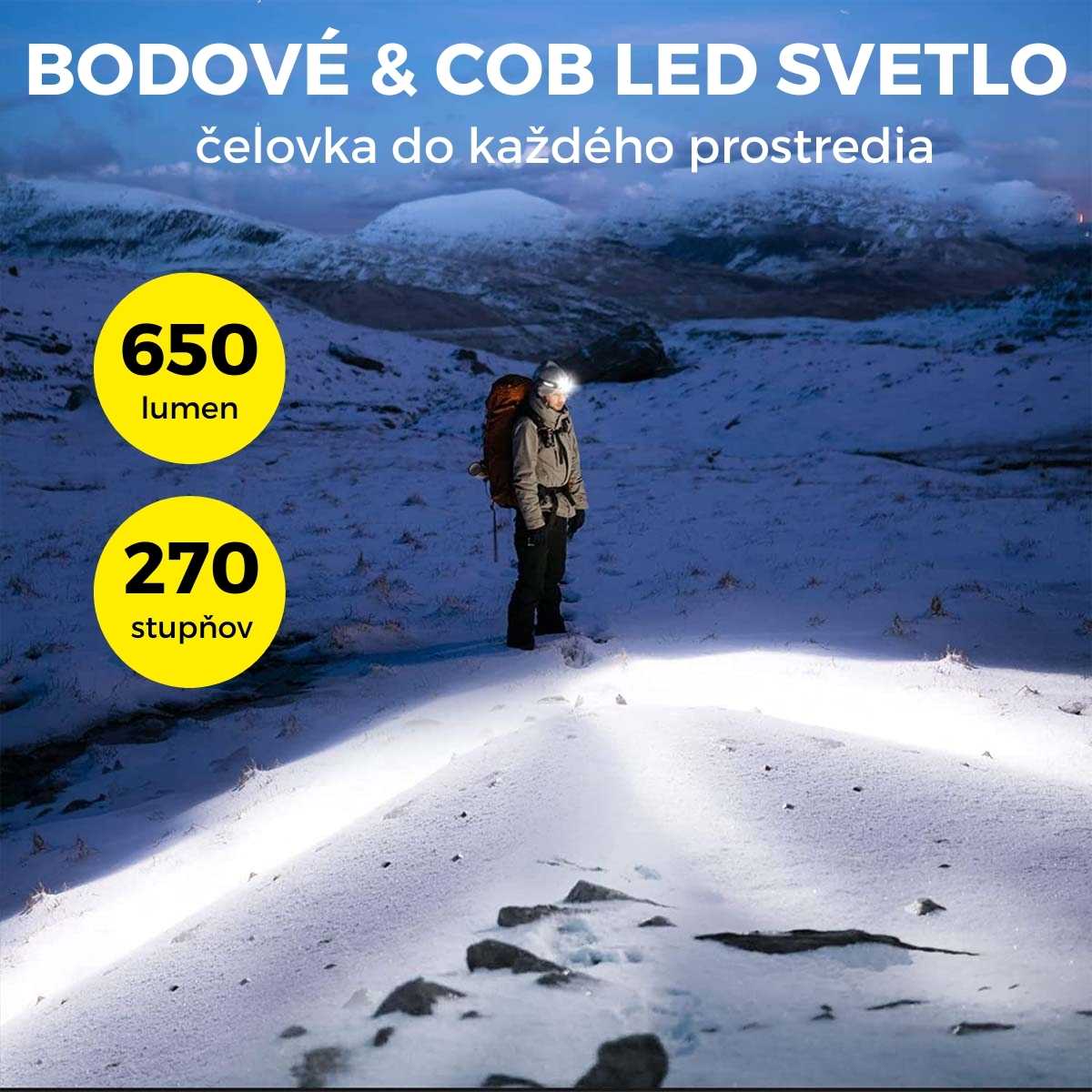 LED čelovka - Headmax Pro 650lm